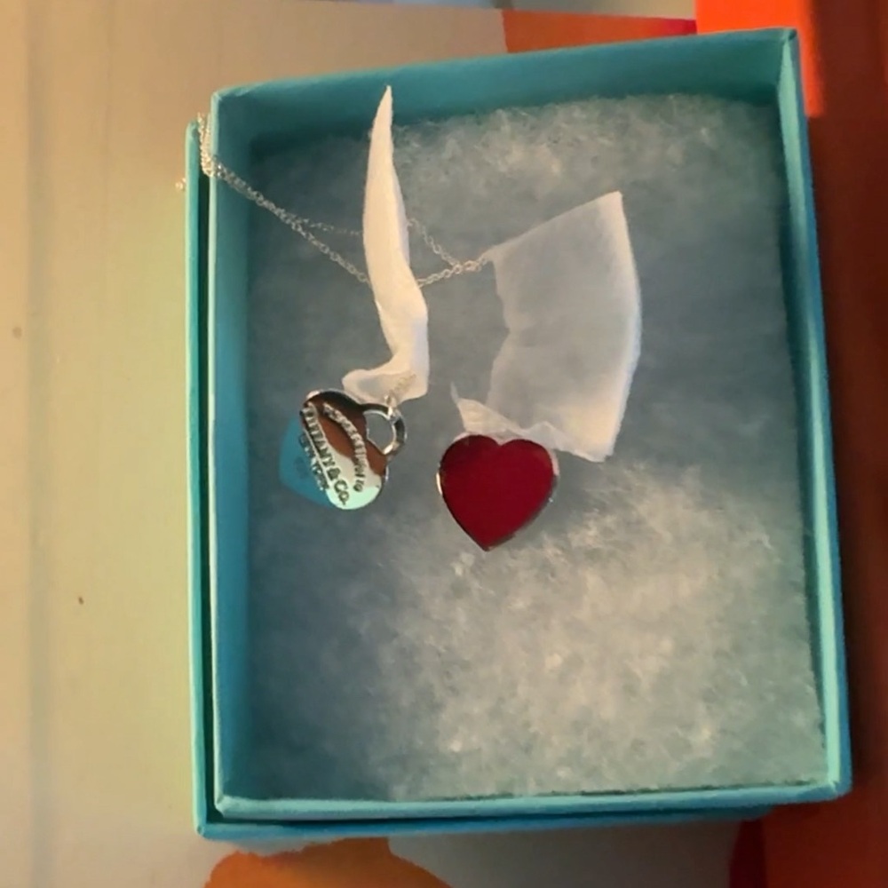 Tiffany & Co. | Sterling Silver Necklace | 16-18" | Brand New | Red and SS